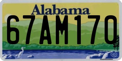 AL license plate 67AM170