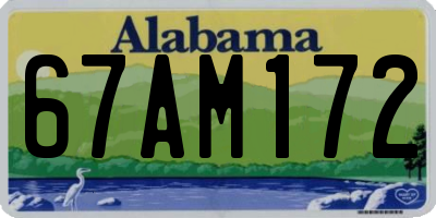 AL license plate 67AM172