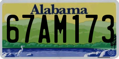 AL license plate 67AM173