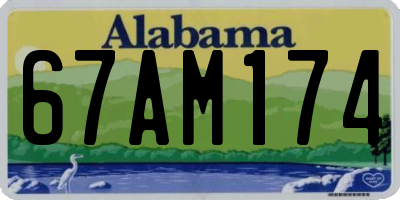 AL license plate 67AM174