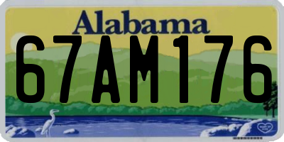AL license plate 67AM176