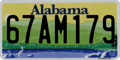 AL license plate 67AM179