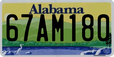 AL license plate 67AM180