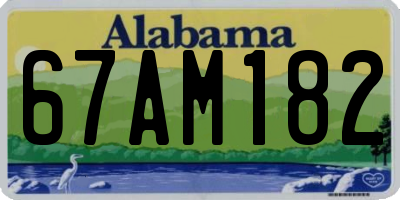 AL license plate 67AM182