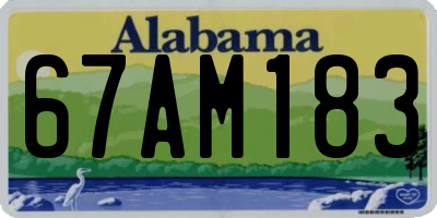 AL license plate 67AM183
