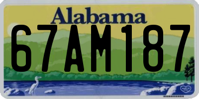 AL license plate 67AM187