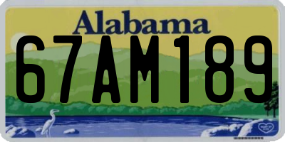 AL license plate 67AM189