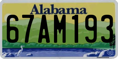 AL license plate 67AM193