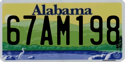 AL license plate 67AM198