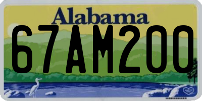 AL license plate 67AM200