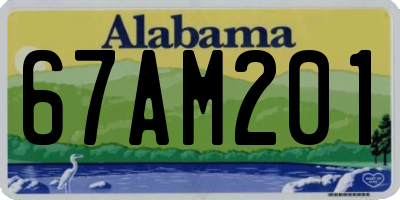 AL license plate 67AM201