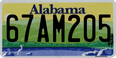 AL license plate 67AM205