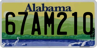 AL license plate 67AM210