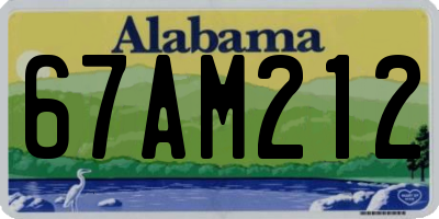AL license plate 67AM212
