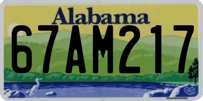 AL license plate 67AM217