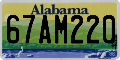 AL license plate 67AM220