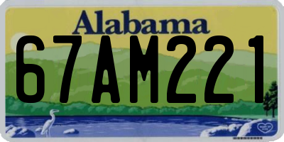 AL license plate 67AM221