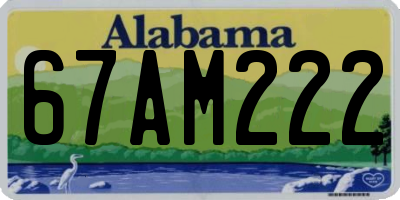 AL license plate 67AM222