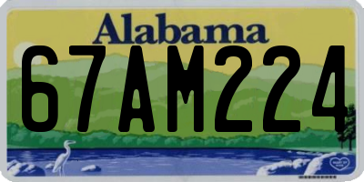 AL license plate 67AM224