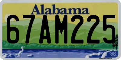 AL license plate 67AM225