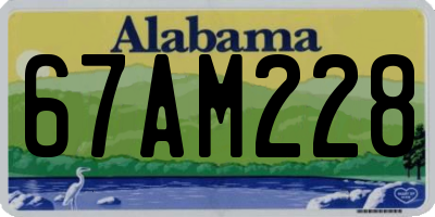 AL license plate 67AM228