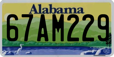 AL license plate 67AM229