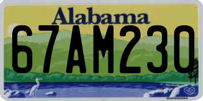 AL license plate 67AM230