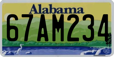 AL license plate 67AM234
