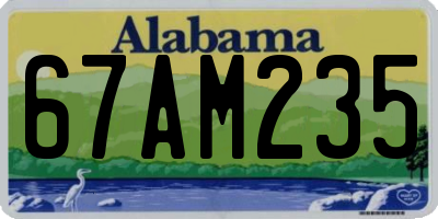 AL license plate 67AM235