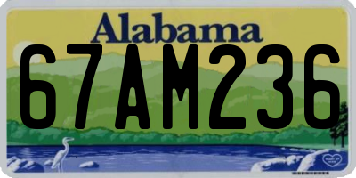 AL license plate 67AM236