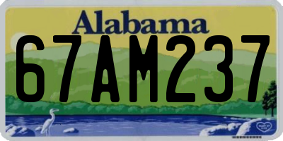 AL license plate 67AM237