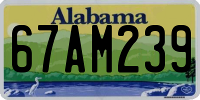 AL license plate 67AM239