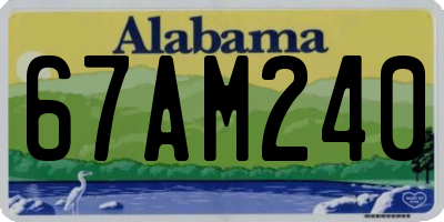 AL license plate 67AM240