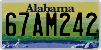 AL license plate 67AM242