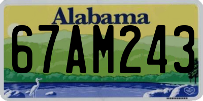 AL license plate 67AM243