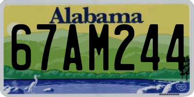 AL license plate 67AM244