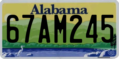AL license plate 67AM245