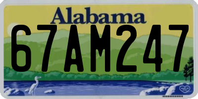 AL license plate 67AM247