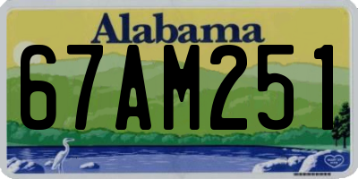 AL license plate 67AM251