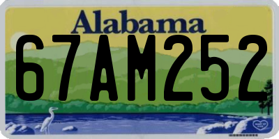 AL license plate 67AM252