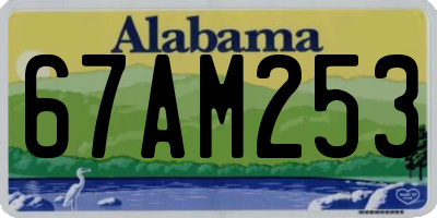 AL license plate 67AM253