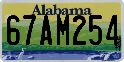 AL license plate 67AM254