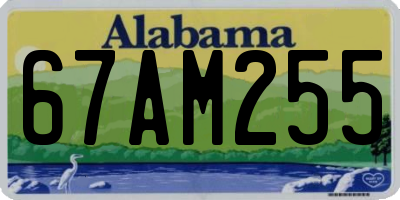 AL license plate 67AM255
