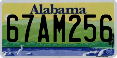 AL license plate 67AM256