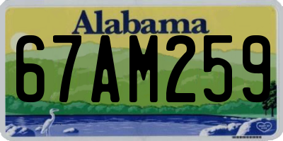 AL license plate 67AM259