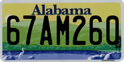 AL license plate 67AM260