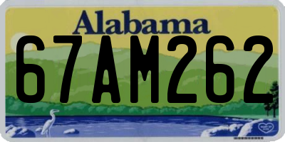 AL license plate 67AM262