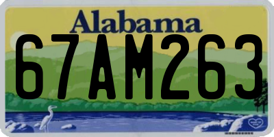 AL license plate 67AM263