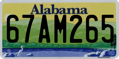 AL license plate 67AM265