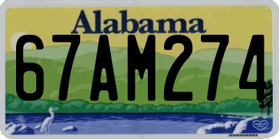 AL license plate 67AM274